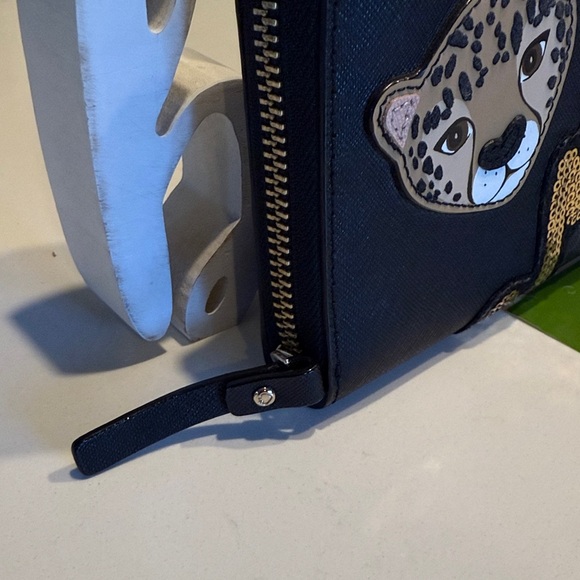 Kate Spade Black Wallet with Leopard and Cherry Accents - Picture 6 of 13